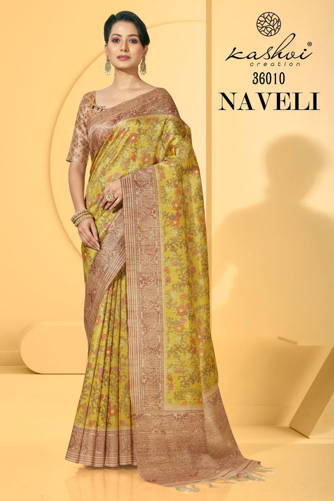 Kashvi Naveli Handloom Silk Wholesale Designer Sarees Catalog